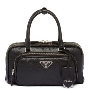 Prada Antique Nappa Leather Multi-pocket Top-handle Bag 1BB099 Black