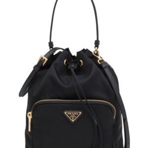 Prada Fabric Shoulder Bag 1BH038 Black