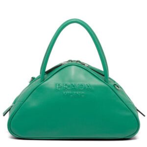 Prada Leather Prada Triangle Bag Green