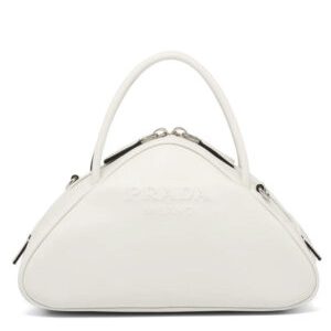 Prada Leather Prada Triangle Bag Cream
