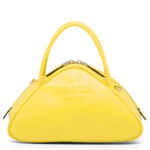 Prada Leather Prada Triangle Bag Yellow