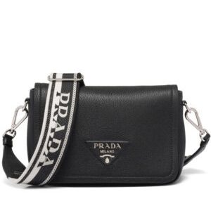 Prada Leather Shoulder Bag 1BD314 Black