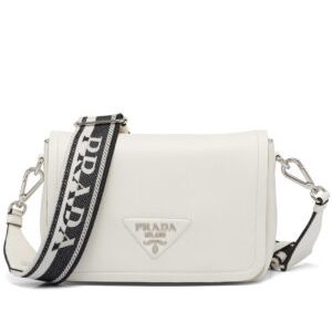 Prada Leather Shoulder Bag 1BD314 Cream