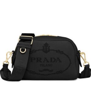 Prada Leather Shoulder Bag 1BH187 Black