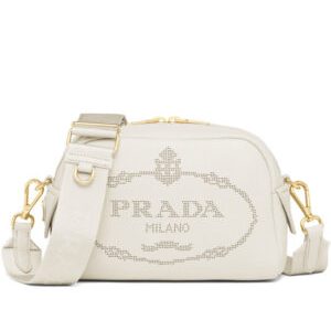 Prada Leather Shoulder Bag 1BH187 Cream