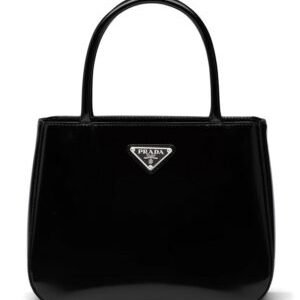 Prada Brushed Leather Handbag 1BA320 Black