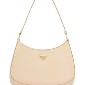 Prada Cleo Brushed Leather Shoulder Bag 1BC499 Apricot