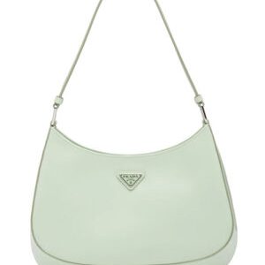 Prada Cleo Brushed Leather Shoulder Bag 1BC499 Green