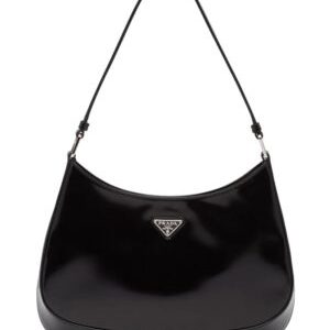 Prada Cleo Brushed Leather Shoulder Bag 1BC499 Black