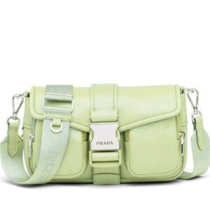 Prada Pocket Nappa Leather Bag 1BD295 Green