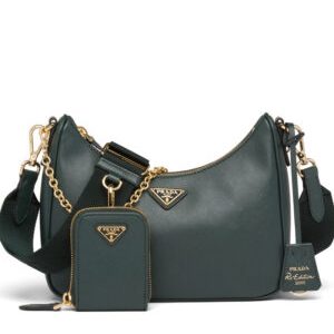 Prada Re-Edition 2005 Saffiano leather bag 1BH204 Dark Green