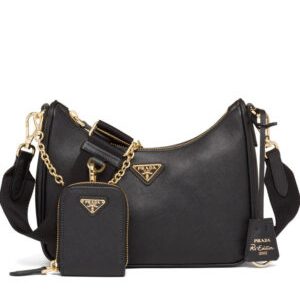 Prada Re-Edition 2005 Saffiano leather bag 1BH204 Black