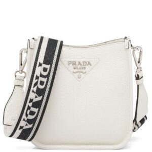 Prada Leather Mini Shoulder Bag Cream