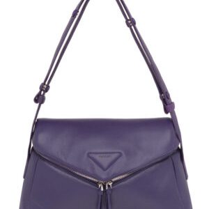 Prada Padded Nappa Leather Prada Signaux Bag 1BC165 Purple