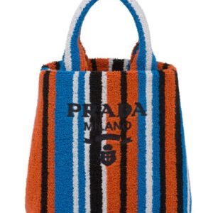 Prada Embroidered Handbag Orange