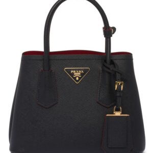 Prada Double Saffiano Leather Mini Bag Black
