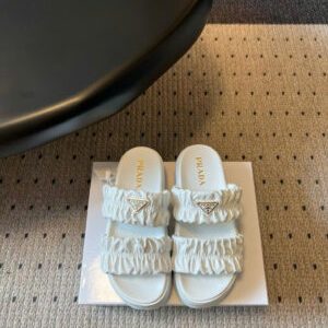 Prada Matelassé Nappa Leather Flatform Women’s Slides