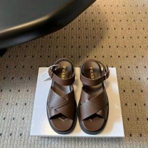 Prada Crisscross Platform Leather Women’s Sandals