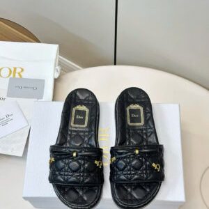 Dior Riviera Cannage Ribbon Women Slides