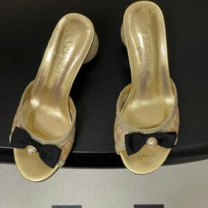 Chanel Coco Double C Logo Ribbon Women’s Sandals
