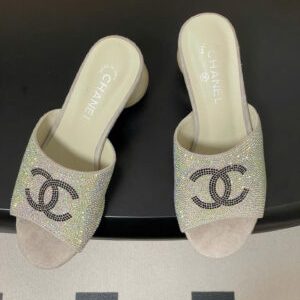 Chanel Coco Double C Logo Sequins Women’s Sandals