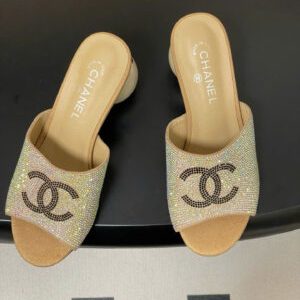 Chanel Coco Double C Logo Sequins Women’s Sandals