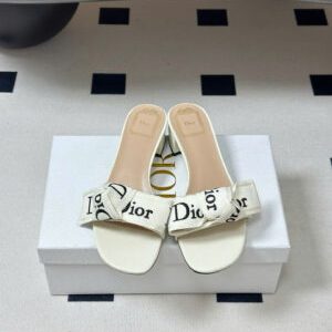 J’Adior Soupir Embroidered Cotton Sanals 3.5cm