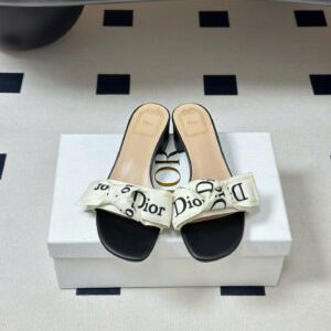 J’Adior Soupir Embroidered Cotton Sanals 3.5cm