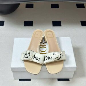 J’Adior Soupir Embroidered Cotton Sanals 3.5cm