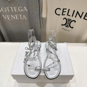 Celine Proenza Schouler Coil Ankle-Tie Leather Sandals