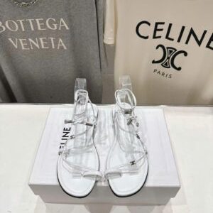 Celine Proenza Schouler Coil Ankle-Tie Leather Sandals