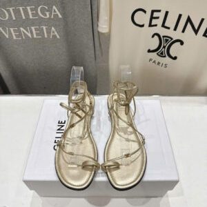 Celine Proenza Schouler Coil Ankle-Tie Leather Sandals