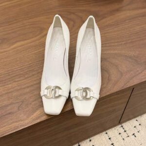 Chanel Coco Heeled Pumps Calfskin Shoes 9cm