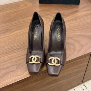 Chanel Coco Heeled Pumps Calfskin Shoes 9cm