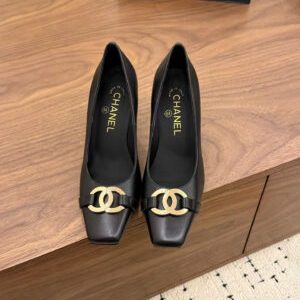 Chanel Coco Heeled Pumps Calfskin Shoes 9cm