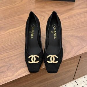Chanel Coco Heeled Pumps Calfskin Shoes 9cm
