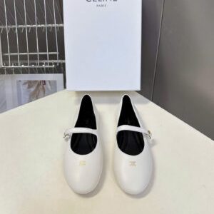 Celine Triomphe Lambskin Ballerine Ballet Flats Shoes