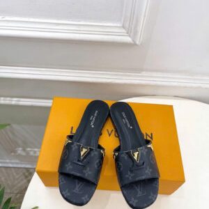 Louis Vuitton Lock It Flat Mules Monogram