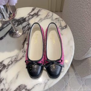 Chanel Coco Tweed Ballerina Flats Shoes