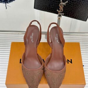 Louis Vuitton Gala Slingback Pumps Shoes 9cm