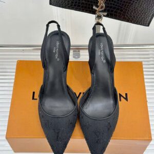 Louis Vuitton Gala Slingback Pumps Shoes 9cm