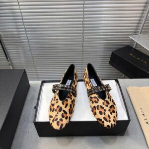 Alaïa Autre Azzedine Print Fur Ballerines Flat Shoes