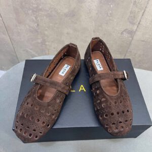 Alaïa Vienne Cut-Out Ballet Flats Quiet Luxury Shoes