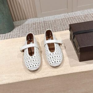 Alaïa Vienne Cut-Out Ballet Flats Quiet Luxury Shoes