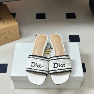 Dioriviera Dior Woven Crocheted Raffia-Effect 4cm