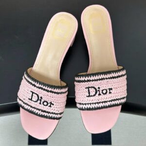 Dioriviera Dior Woven Crocheted Raffia-Effect 4cm