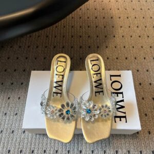 Loewe Paula’s Ibiza Toy Crystal Flowers Sandals