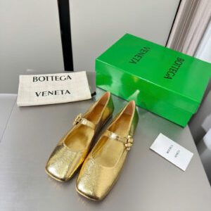 Bottega Veneta Charlotte Mary-Jane Ballerina in Basalt Shoes