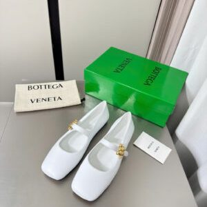 Bottega Veneta Charlotte Mary-Jane Ballerina in Basalt Shoes
