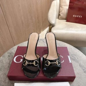 Gucci Horsebit Leather Slide Sandals 8.5cm